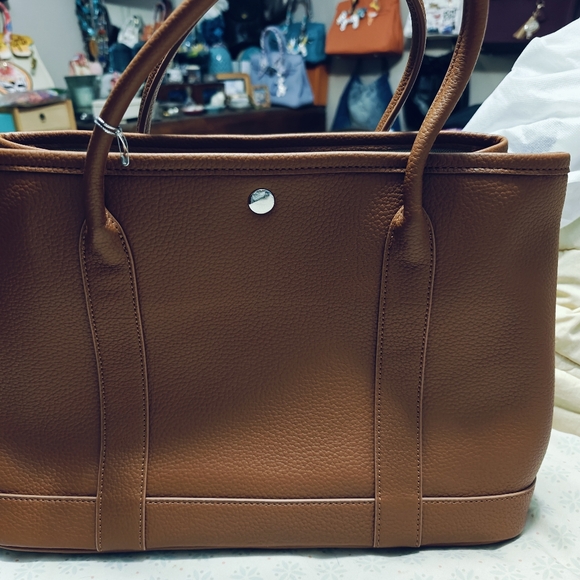 Leather Top Handle Tote - Picture 4 of 8